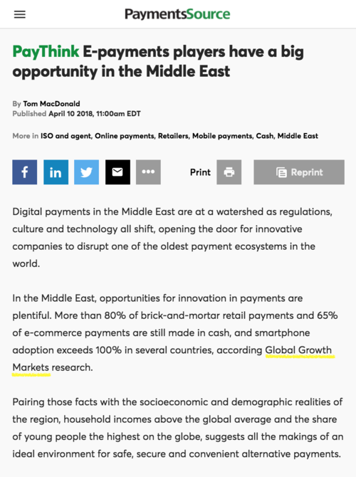 Payments Source E payments players have a big opportunity in the Middle East 180410
